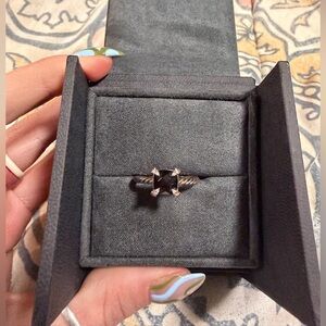 David Yurman CHATELAINE® RING
Sterling Silver with Black Topaz and Diamonds, 8mm